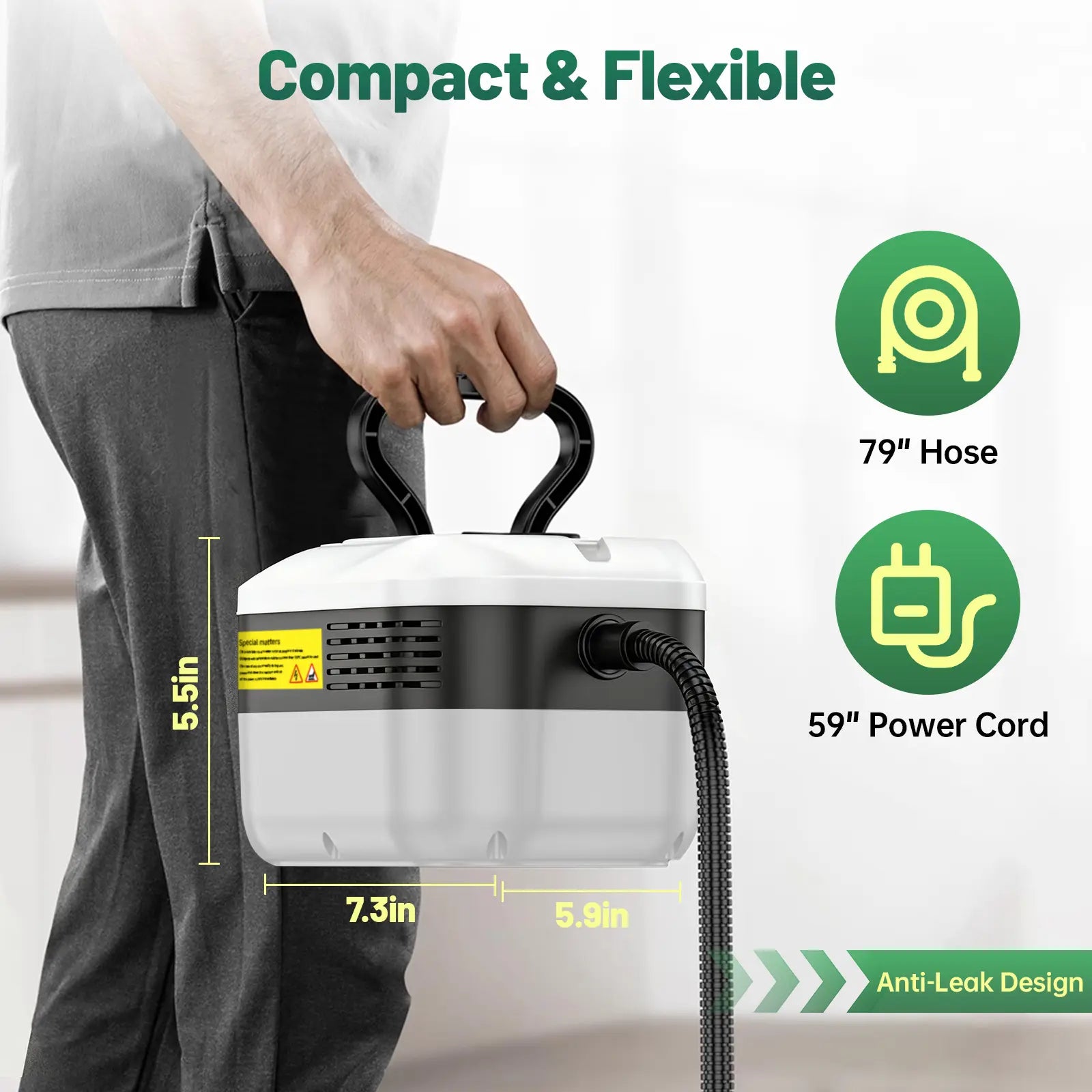 Factory Direct Sale 2500W High Pressure Steam Cleaner - Portable & Powerful