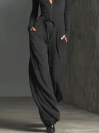 Women's Elegant Knit Sparkling Zipper Front Jumpsuit MDA2560G5I