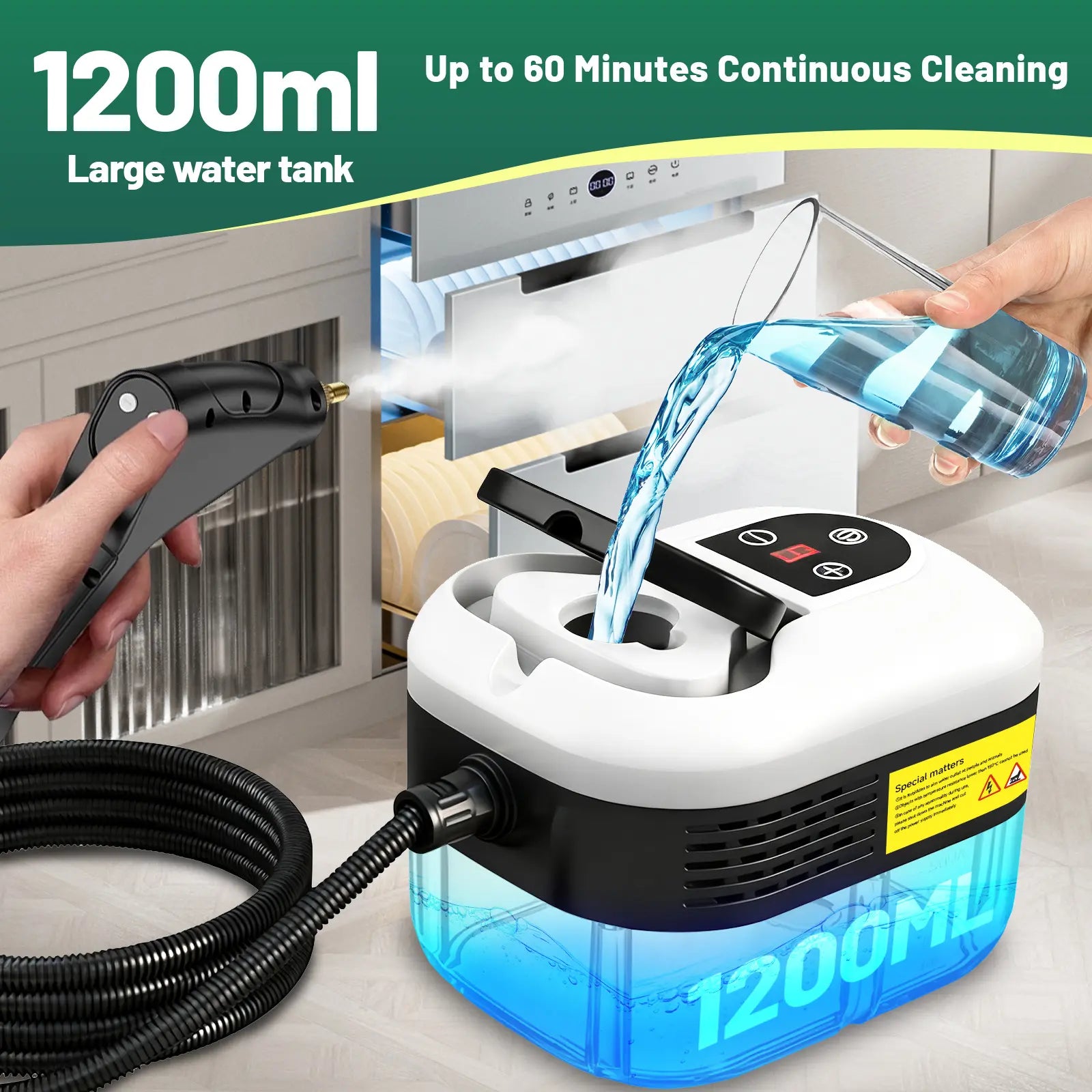 Factory Direct Sale 2500W High Pressure Steam Cleaner - Portable & Powerful