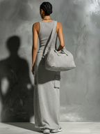 Women's Minimalist Sporty-Casual Striped Tank Top & Drawstring Straight Skirt Set MDZ3046D0Y