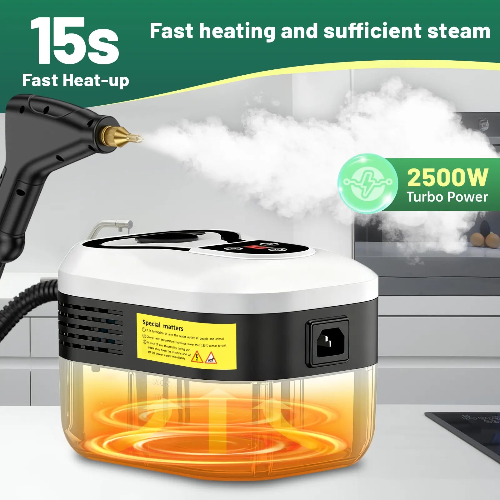 Factory Direct Sale 2500W High Pressure Steam Cleaner - Portable & Powerful